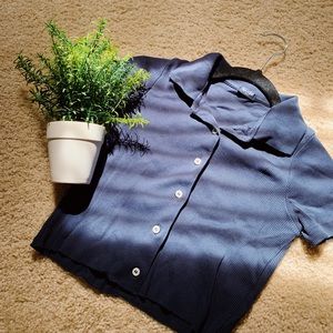 🧢a brand new brandy cropped collared shirt